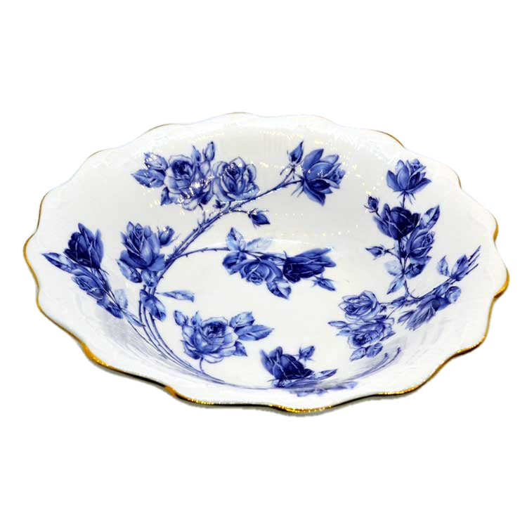 aynsley elizabeth rose bowl blue and white china