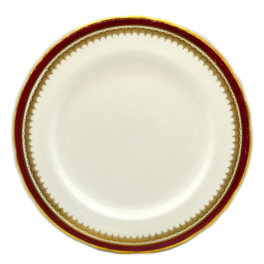 Aynsley Bone China Ambassador Maroon Dinner Plate
