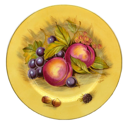 Aynsley China Orchard Gold D Jones 10.5-inch Plate