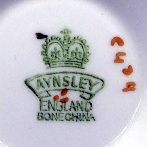 Anysley China Floral tea cup china mark