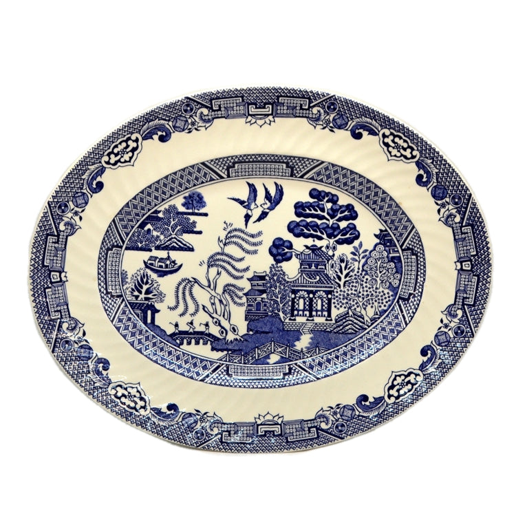 Barratts Willow Blue and White China 11.75-inch Oval Platter