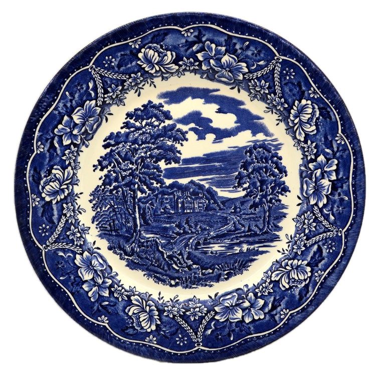 Barratts English Scenery Blue and White China Dinner Plate