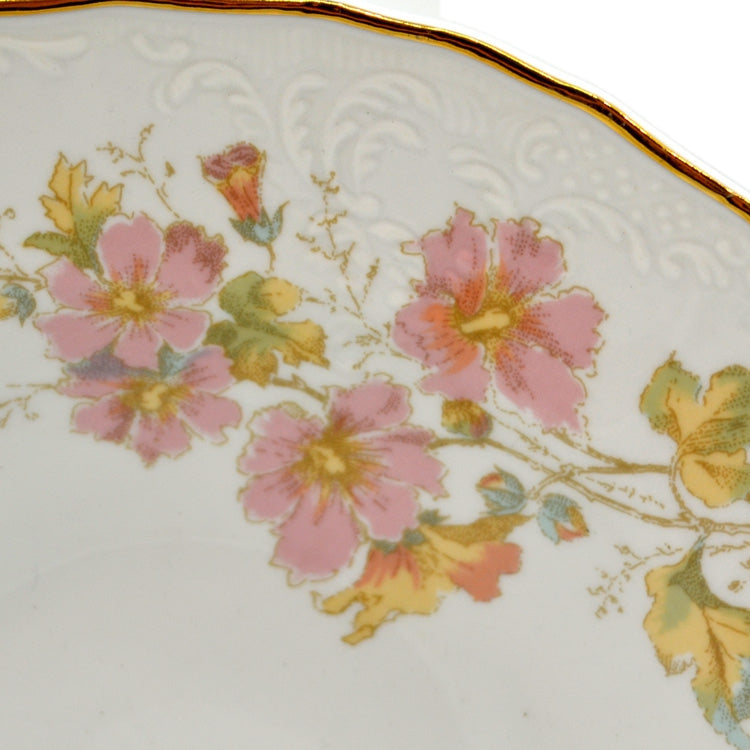 Vintage Bernaotte Boeme Czechoslovakia Porcelain China Floral Soup Bowl