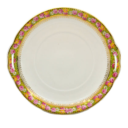 Antique Beyer & Bock Floral China Cake Plate