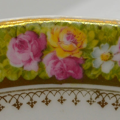 Antique Beyer & Bock Floral China Cake Plate