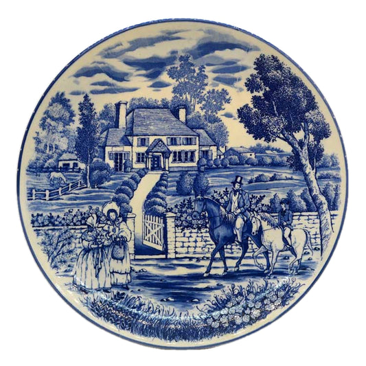 Vintage Blue and White China Charger Plate