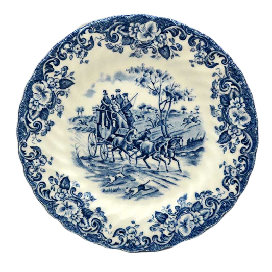 Johnson Bros Blue and White China Coaching Scenes Hunting Country Side Plate