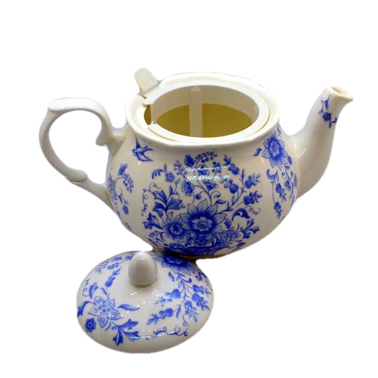 vintage whittard bone china teapot with loose leaf holder