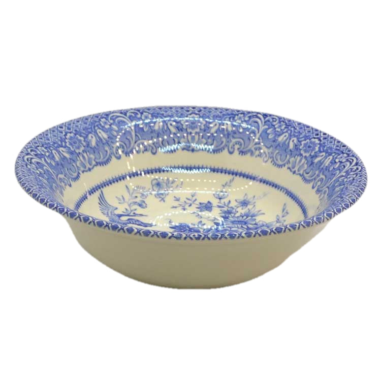 English Ironstone Tableware Blue and White China Asiatic Pheasant Bowl