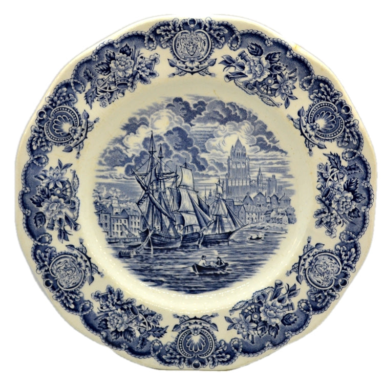 Enoch Wedgwood Historical Ports of England blue and white china plate