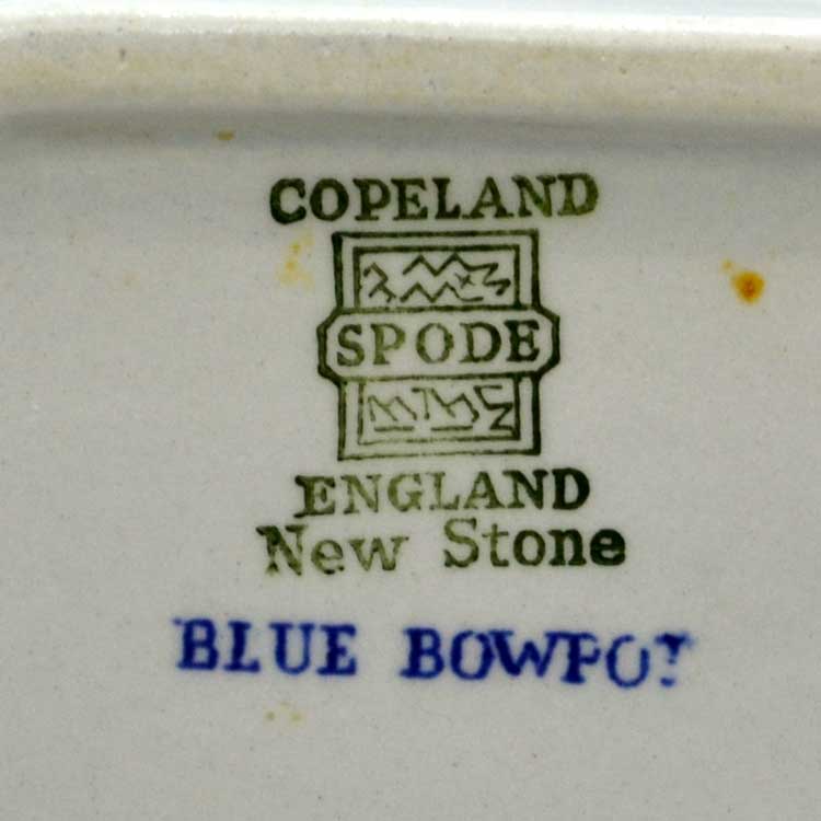 copeland spode new stone blue bowpot china mark
