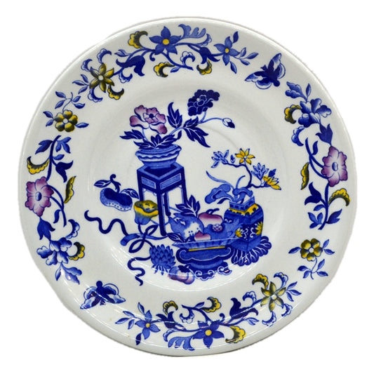 Copeland Spode China Blue Bowpot Blue and White China Side Plate 1959