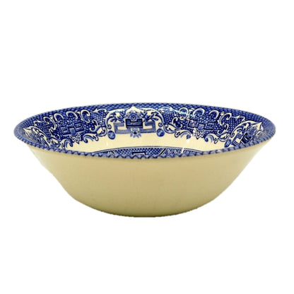 English Ironstone Blue Willow China Dessert or Cereal Bowl