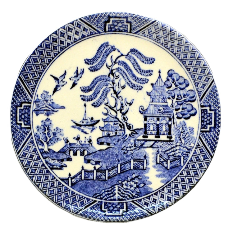 English Ironstone Tableware China Blue Willow Coaster