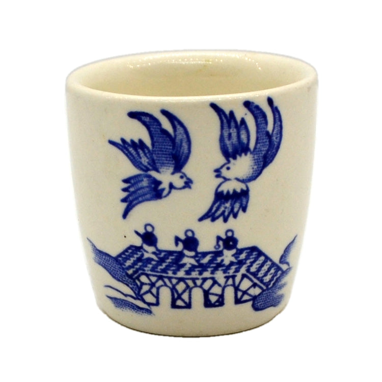 Broadhurst Blue and White China Blue Willow Egg Cup