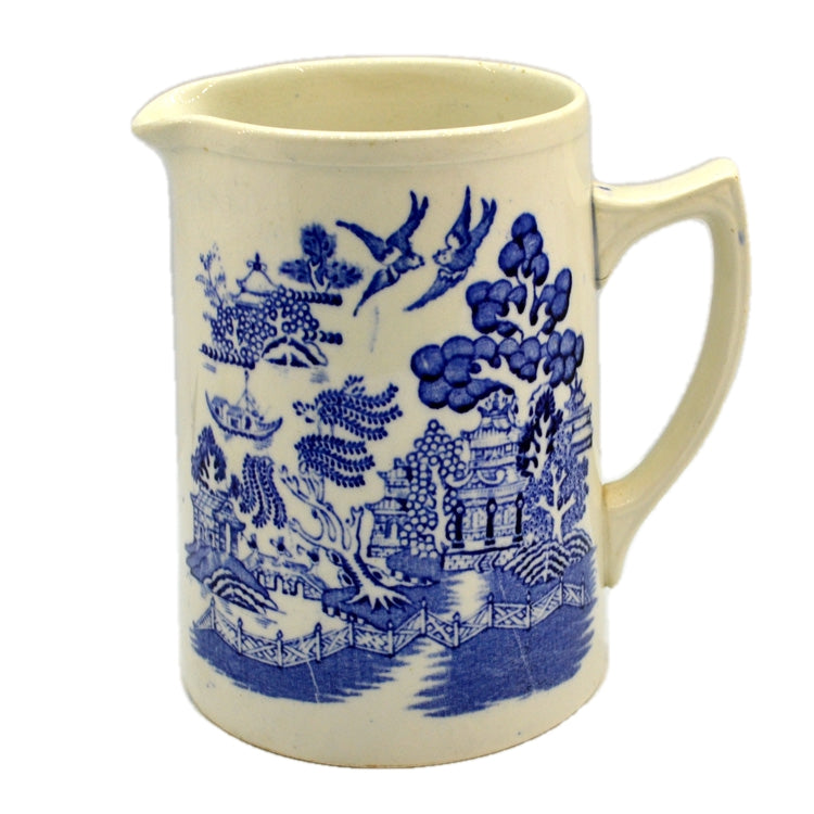 Blue and White China Willow Pattern Large Jug