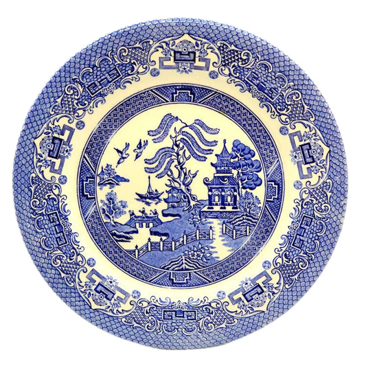 English Ironstone Tableware large blue willow dinner plates
