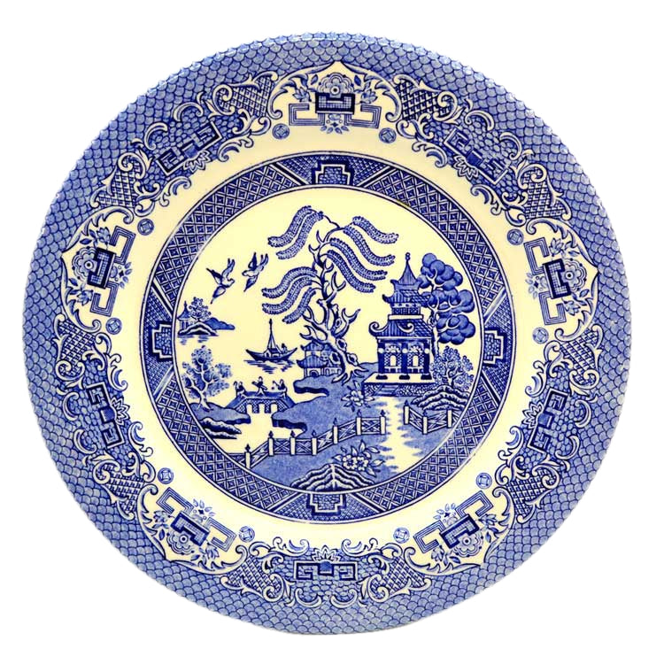 English Ironstone Tableware Old Willow Plate
