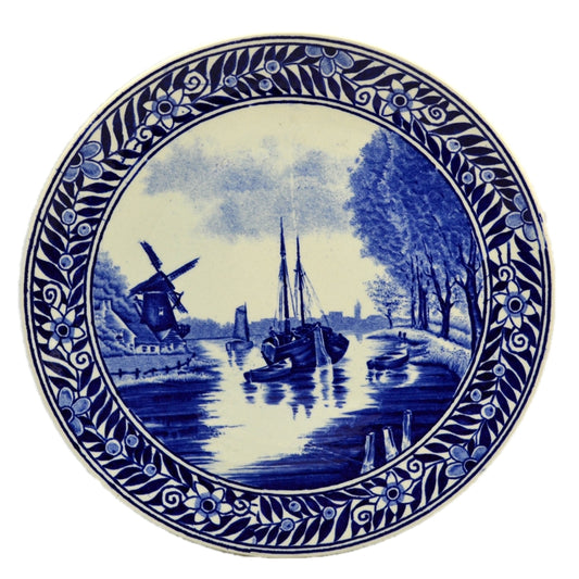 Boch Deltfs Flow Blue and White China 8.5-inch Wall Plate