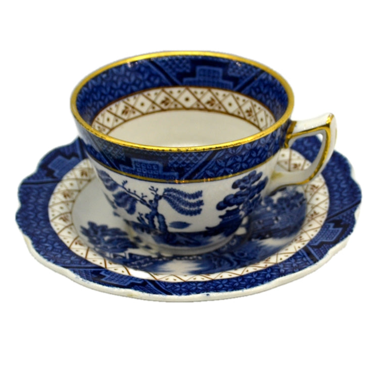 Booths Real Old Willow China Teacup and Saucer Blue and White China
