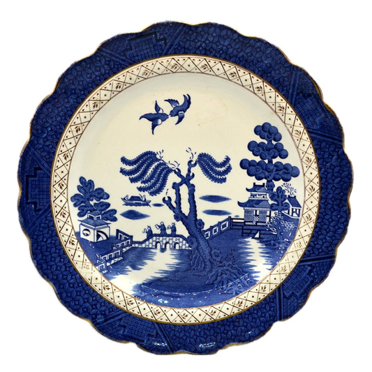 booths Real Old Willow blue and white china dinner plate
