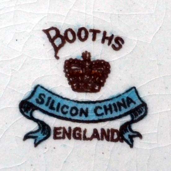 rare booths coloured china mark 1930's