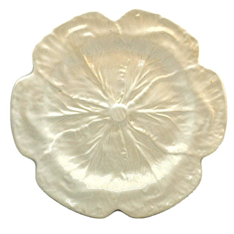Bordallo Pinheiro White Cabbage Leaf Majolica Plate