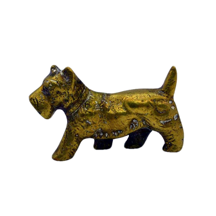 vintage english brass dog
