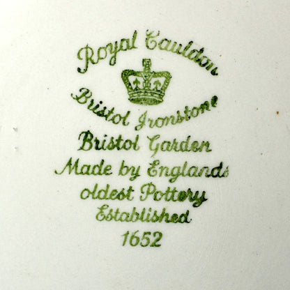 Royal Cauldon Bristol Ironstone Bristol Garden mark