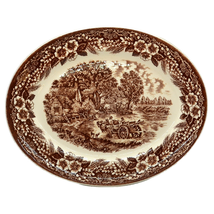 Broadhurst Brown and White China Constable Series Oval Platter