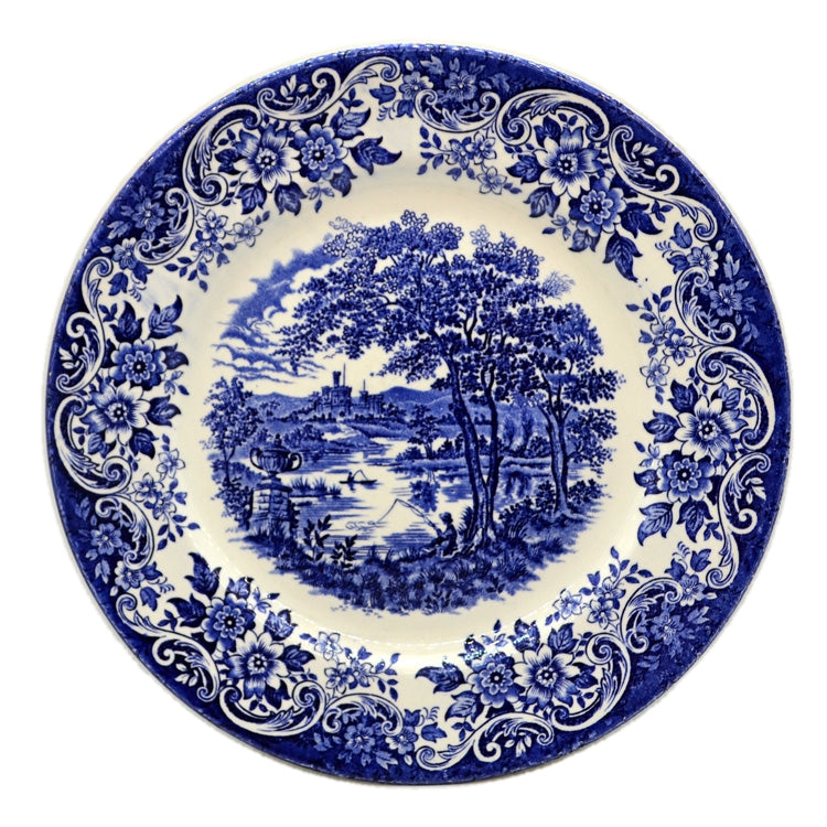 Broadhurst Ironstone blue and white china English Scenes dinner plate