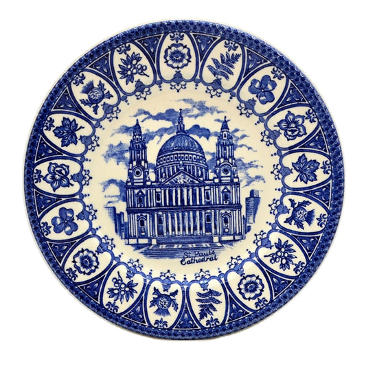 Broadhurst Blue and White China St Pauls Cathedral 1981 Side Plate