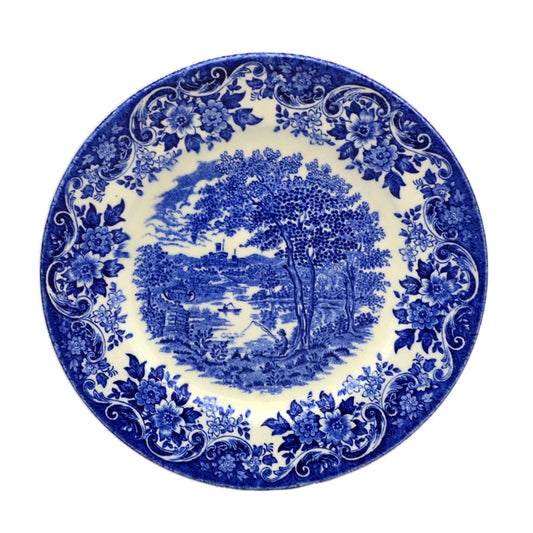 Broadhurst Ironstone blue and white china English scenes side plate