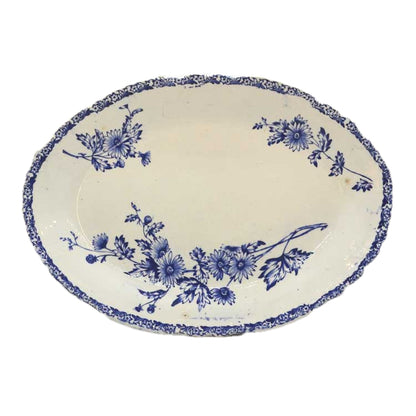 late 19th century vlue and white tourways platter