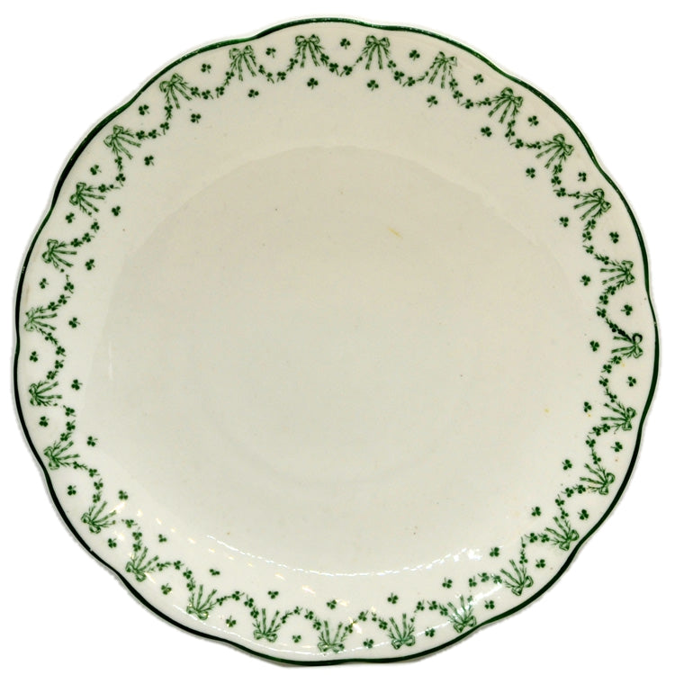antique green and white china perth cake plate by jackson and gosling 1914-1919