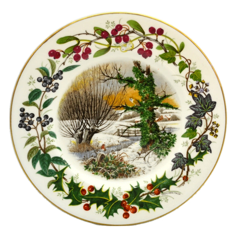 Coalport China Woodland Seasons Winter Walk Plate