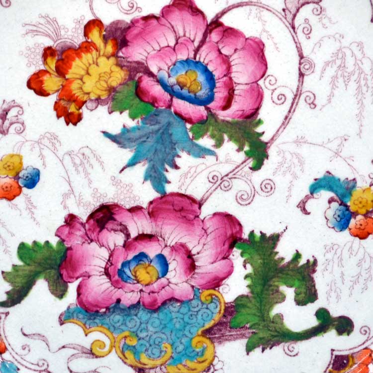 Cauldon Bentwick Cabinet Floral China Plate c1910