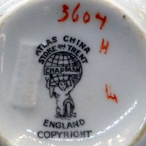 Antique Chapman Atlas China Floral China Tea Cup & Saucer 3607