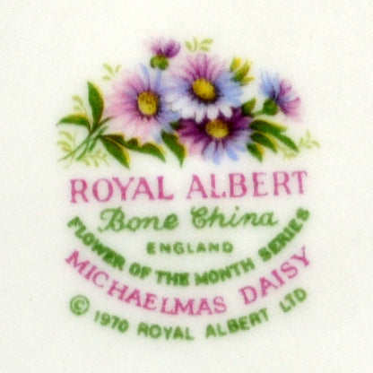 Royal Albert Flowers of the Month Series Floral China Tea Cup Michaelmas Daisy September china mark