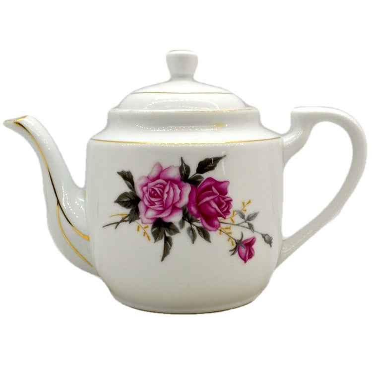 Pretty Chinese Export Floral China Teapot