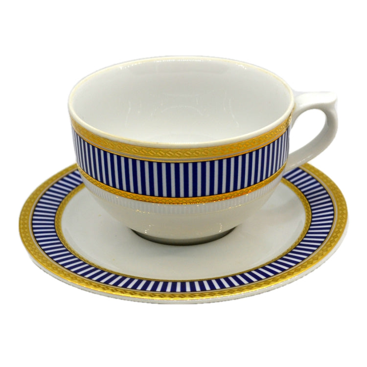 Churchill China Venice Blue and White China Tea Cup & Saucer