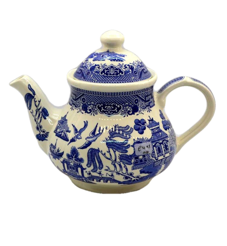 Churchill blue willow teapot