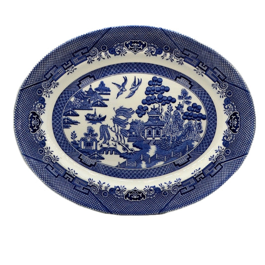 Churchill Blue and White China Willow Oval Platter