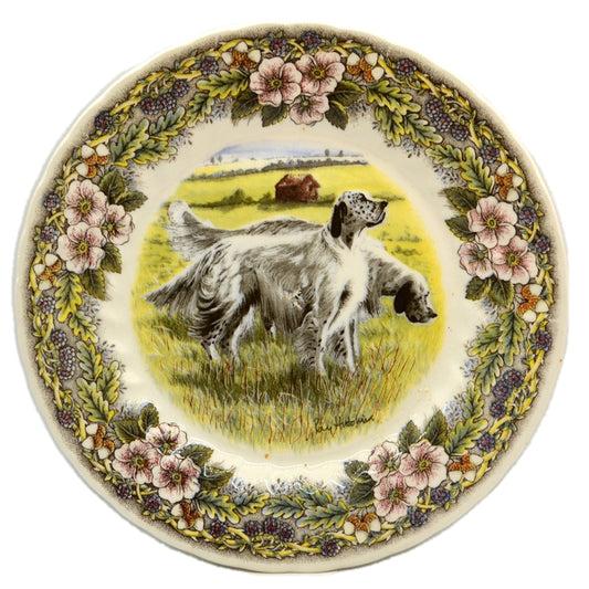 Churchill China Huntings Dogs Englisg Setter Dinner Plate