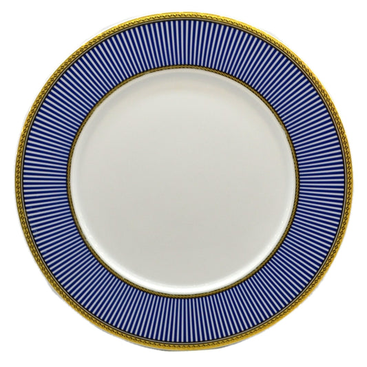 Churchill China Venice Blue and White China Dinner Plate