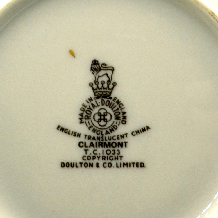 Royal Doulton China Clairmont TC1033 Breakfast Cup and Saucer