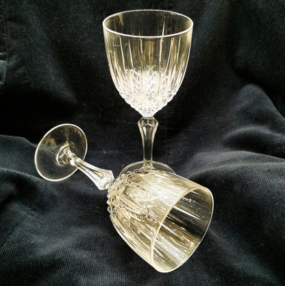 Pair of Lead Crystal Wine Glasses