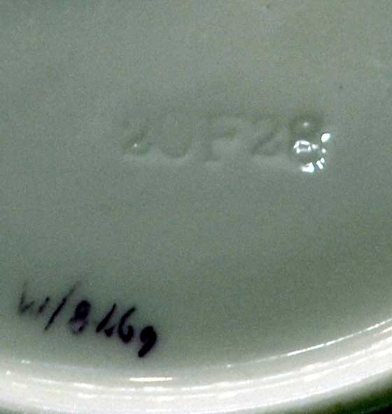 Coalport china factory date stamp and pattern