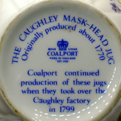 Coalport China the Caughley mask-Head Jug