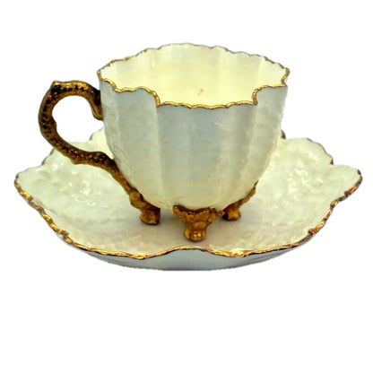 Antique coalport teacup rococco style